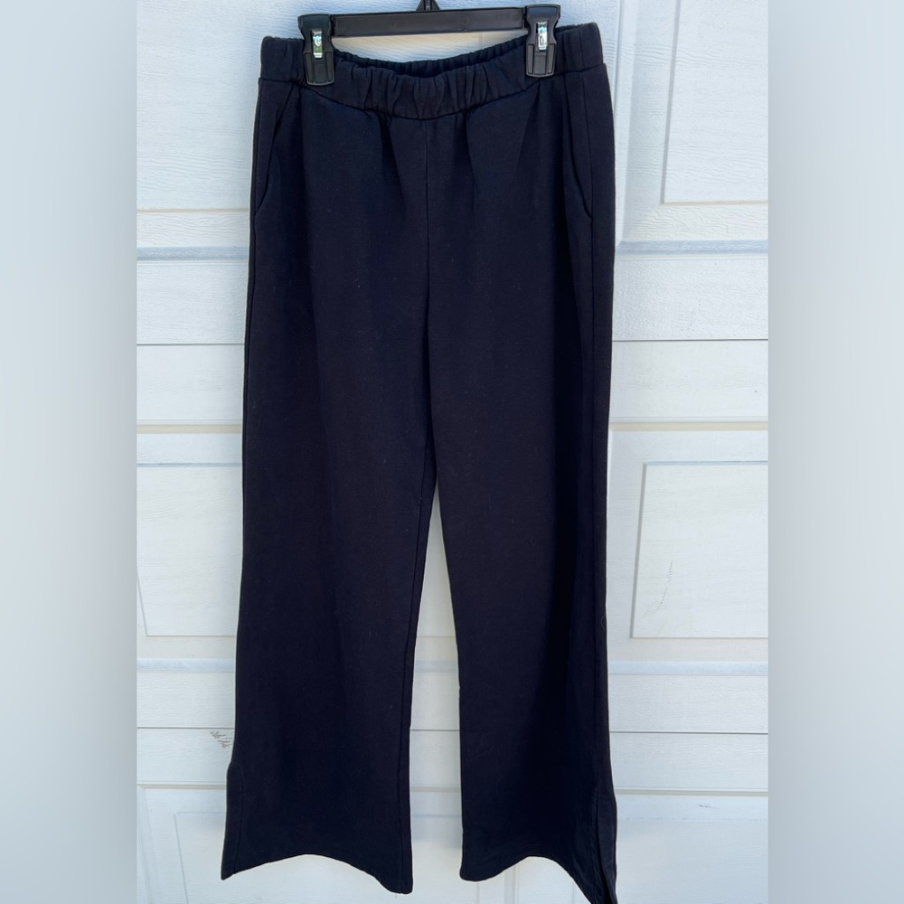 Women's Beyon yoga black wide legs high rise sweat pants XS/TP